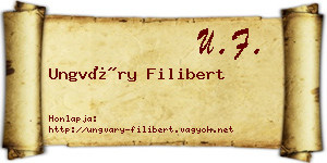 Ungváry Filibert névjegykártya